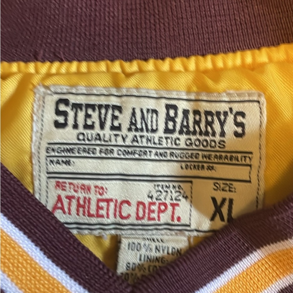 Steve & Barry's Brown and Yellow Bomber Jacket